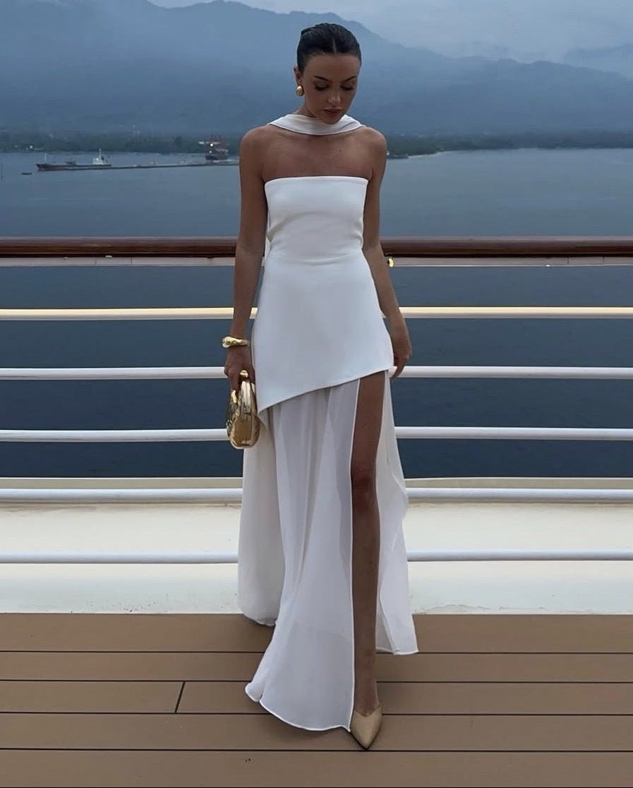 Robe longue asymétrique Daniela