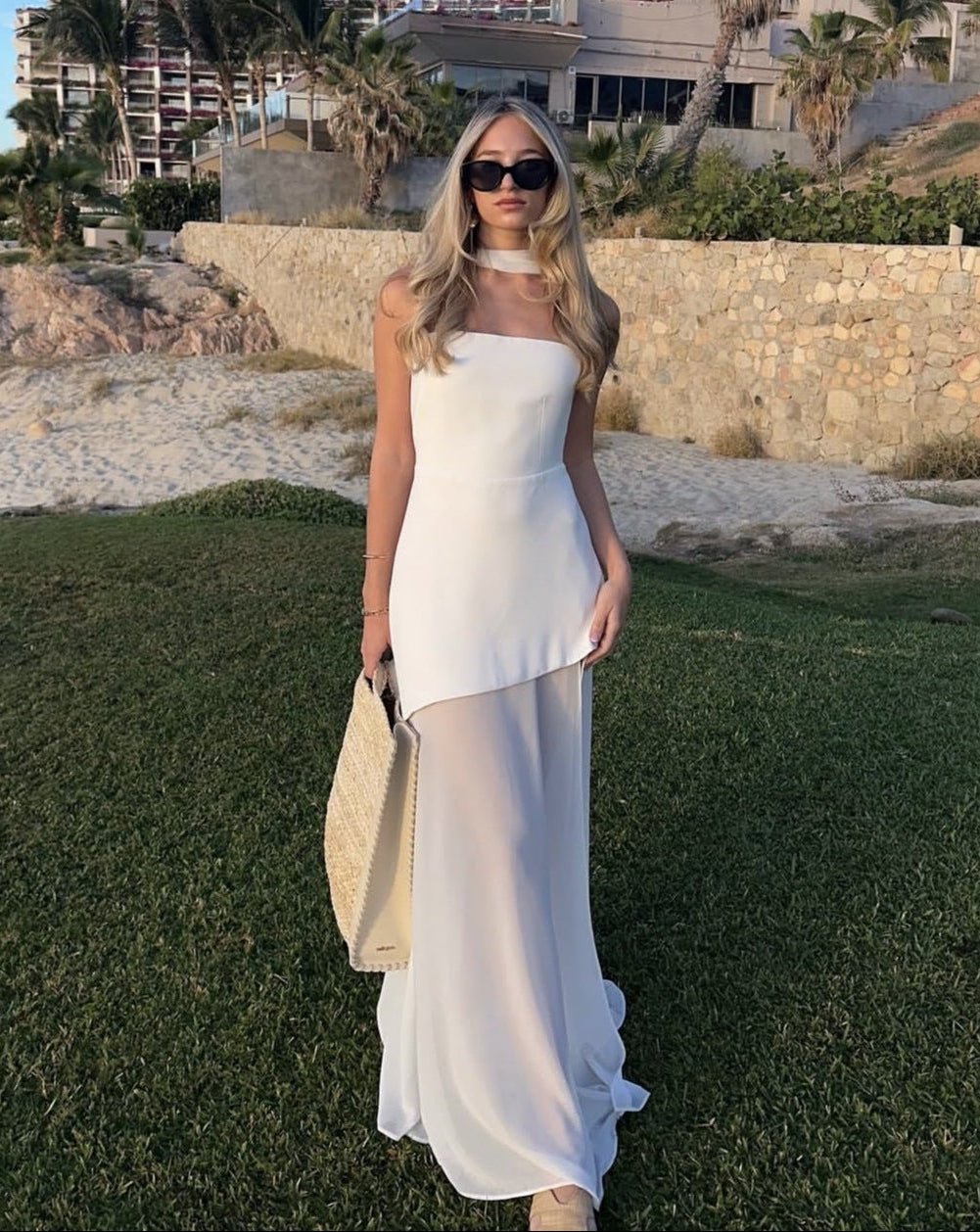 Robe longue asymétrique Daniela