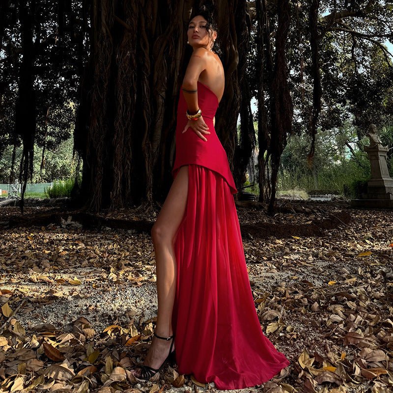 Robe longue asymétrique Daniela