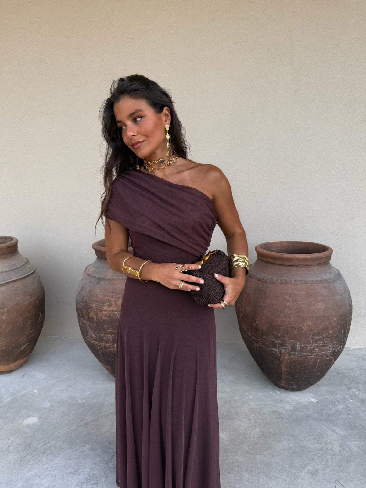 Robe longue en mesh Daniella