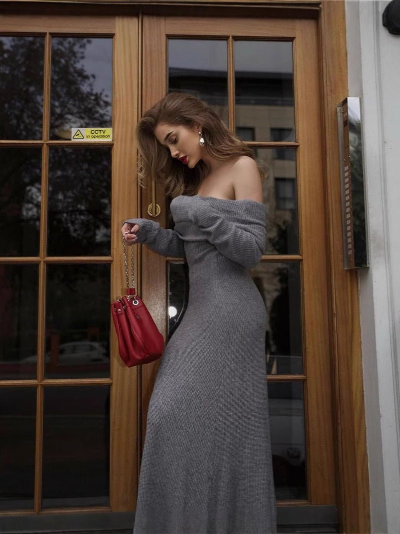 Robe longue en maille à enfiler Danika