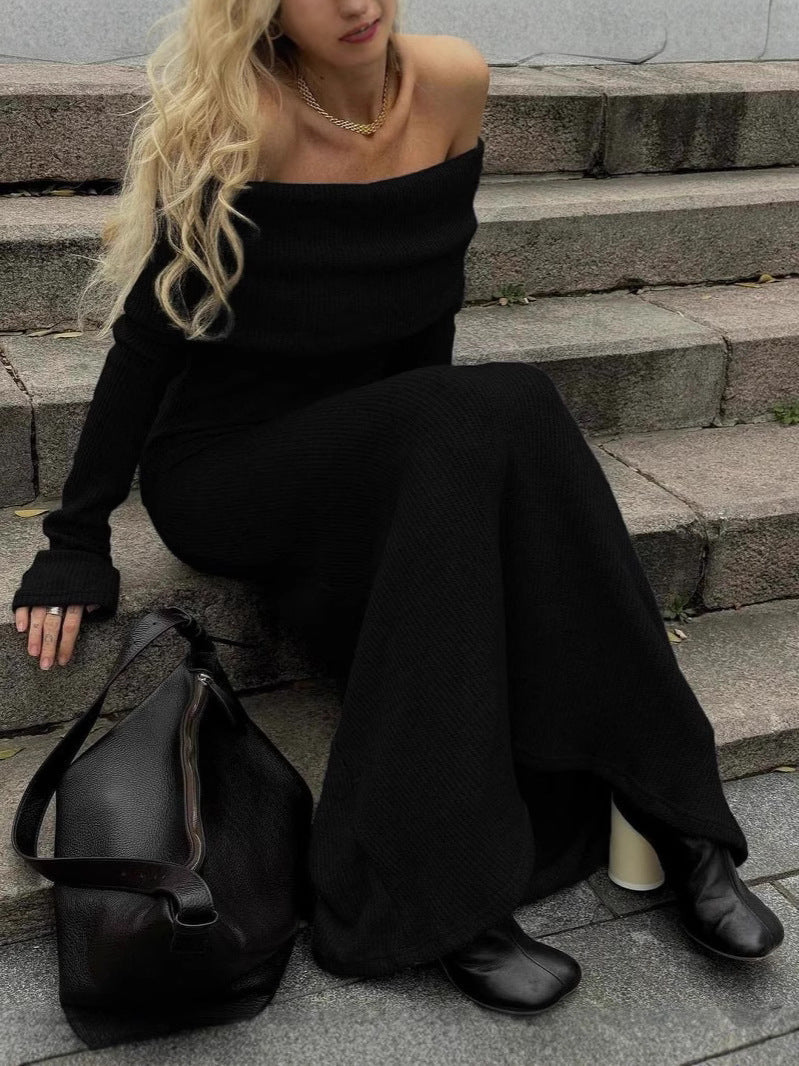 Robe longue en maille à enfiler Danika