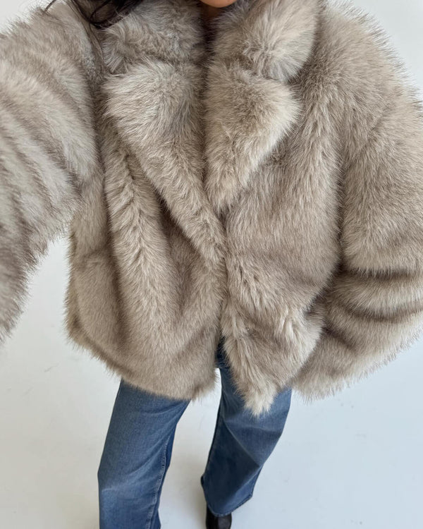 Veste Darcy duveteuse mi-longue