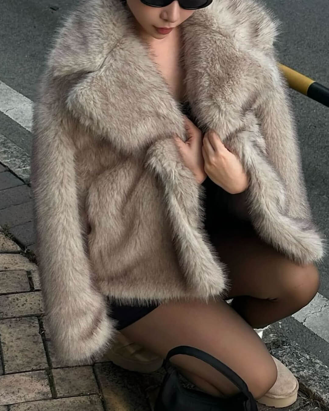 Veste Darcy duveteuse mi-longue