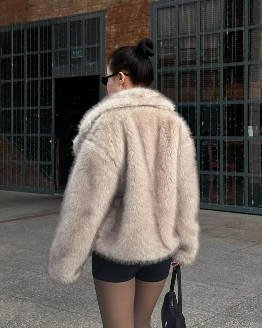 Veste Darcy duveteuse mi-longue
