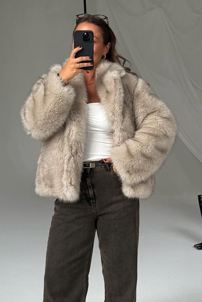 Veste Darcy duveteuse mi-longue
