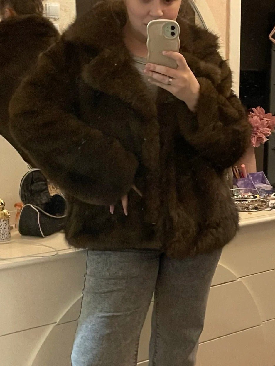 Veste Darcy duveteuse mi-longue