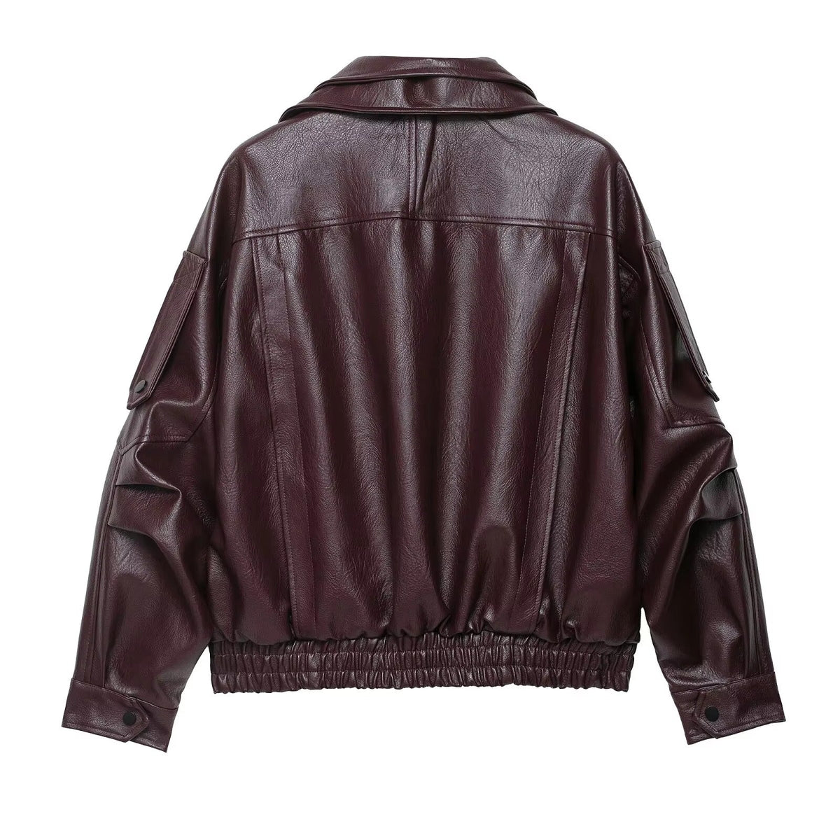 Veste en cuir ceinturée Denise
