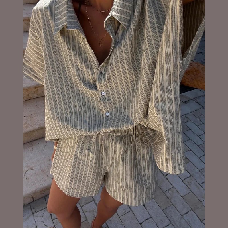 Denise Striped Shorts Set