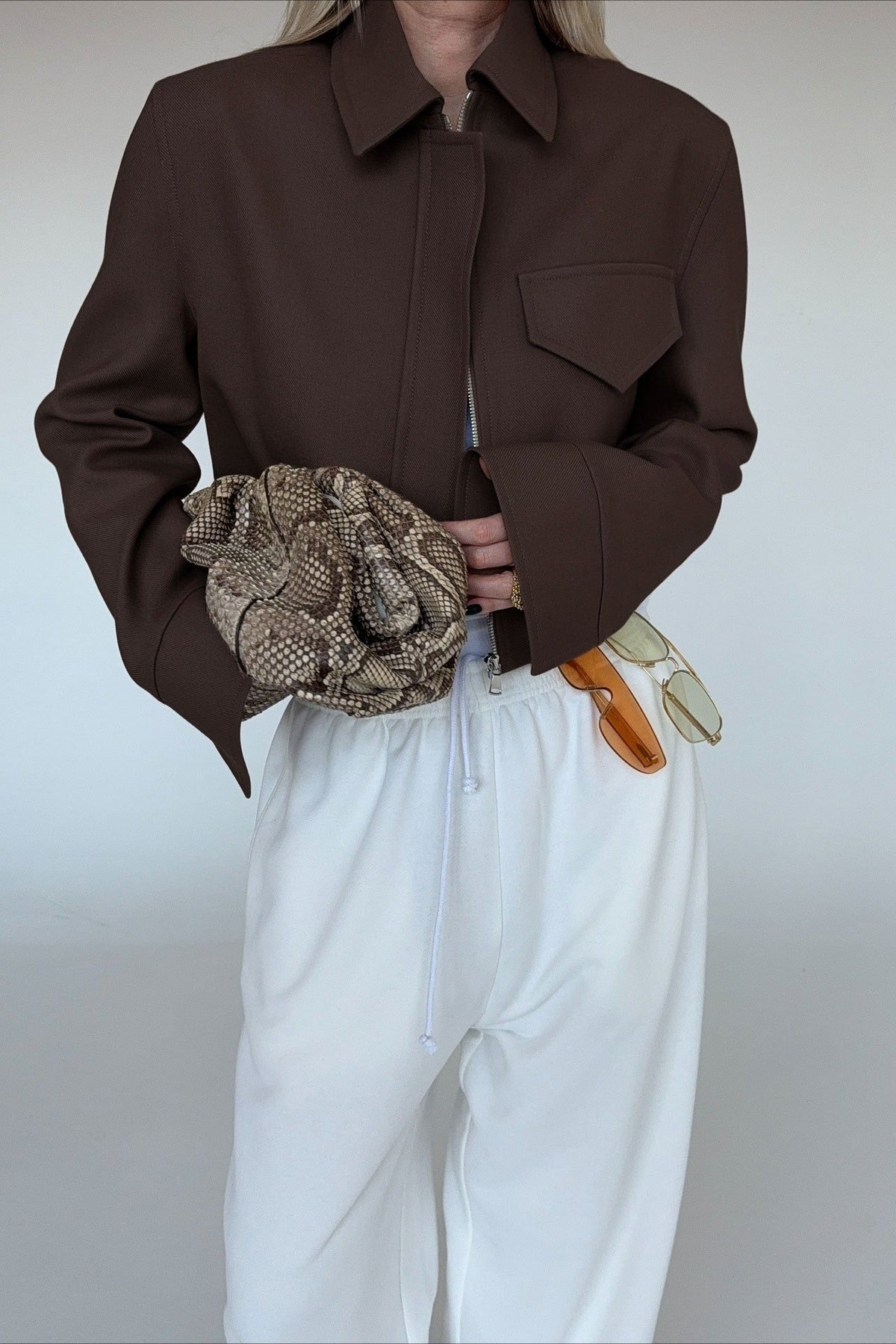 Veste zippée marron Dida