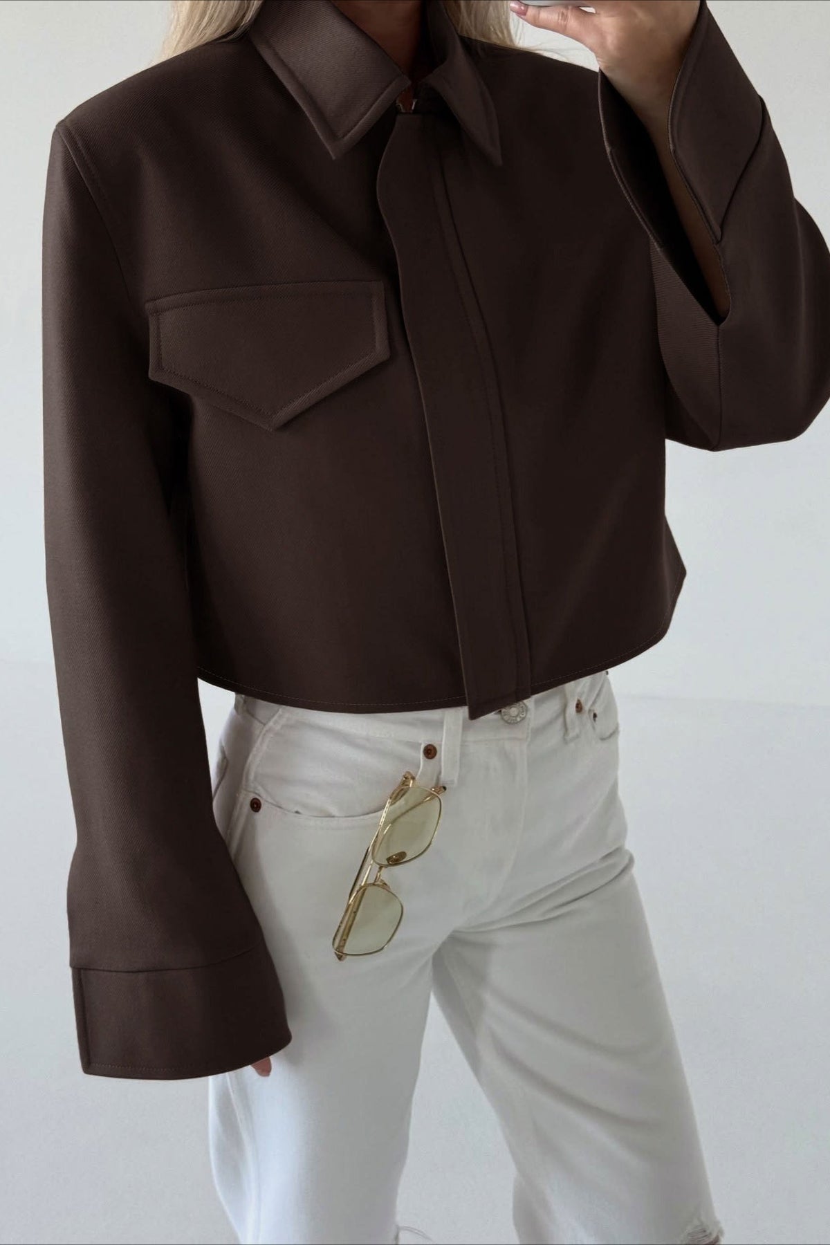 Veste zippée marron Dida