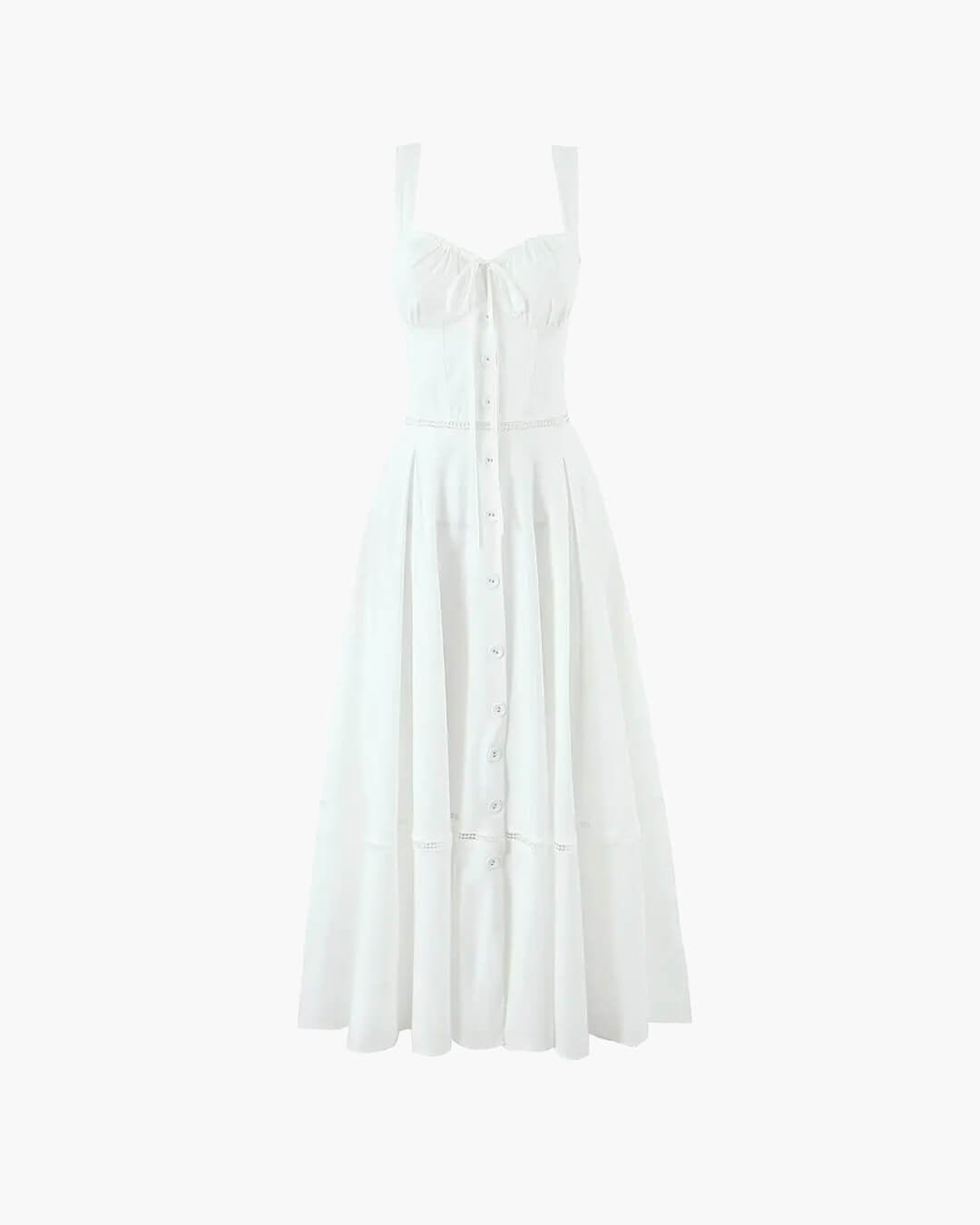 Dina Sleeveless Sweetheart Midi Dress