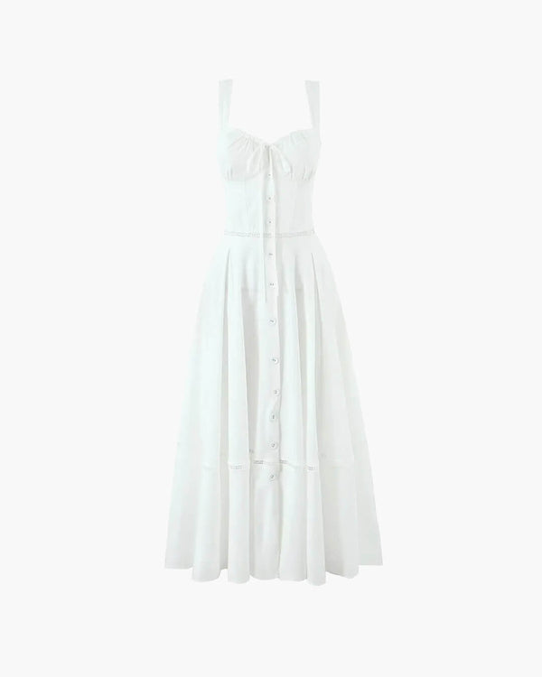 Dina Sleeveless Sweetheart Midi Dress