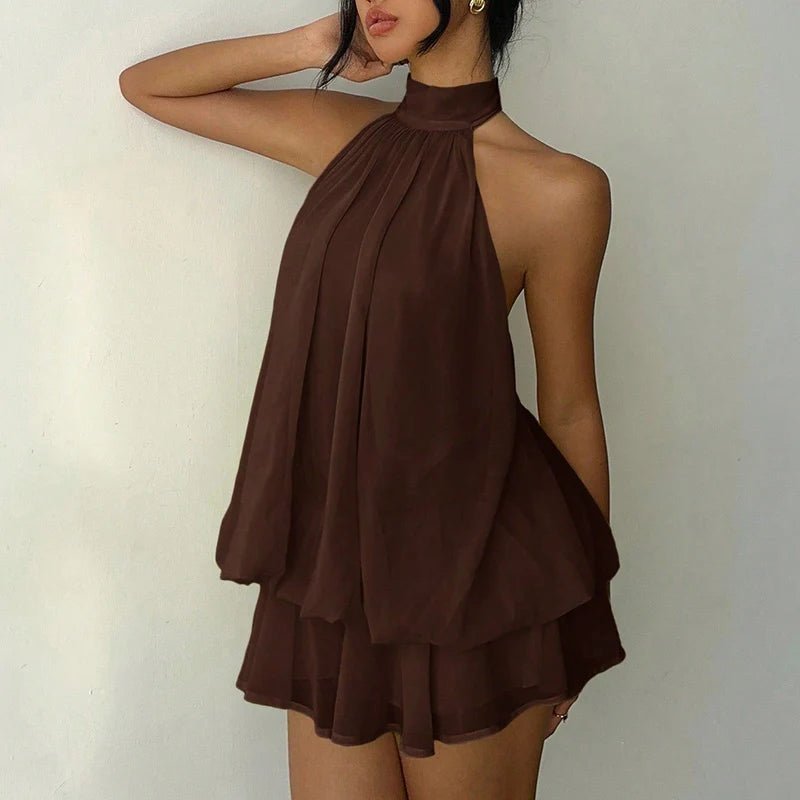 Mini-robe Eden dos nu à col dos nu