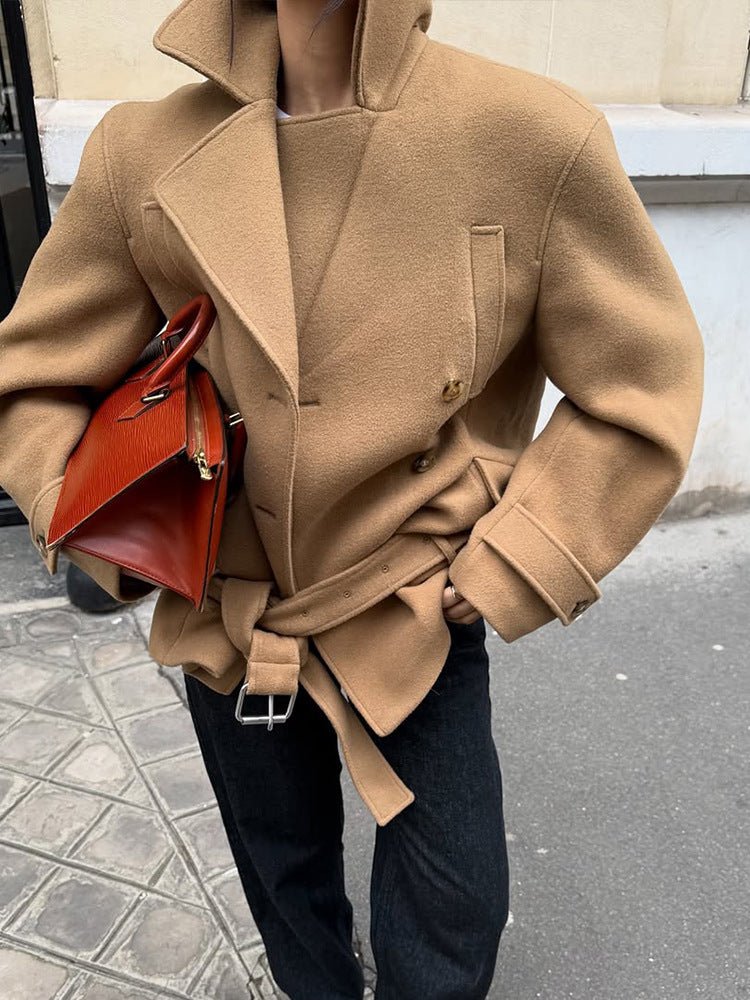 Manteau court ceinturé Elaine