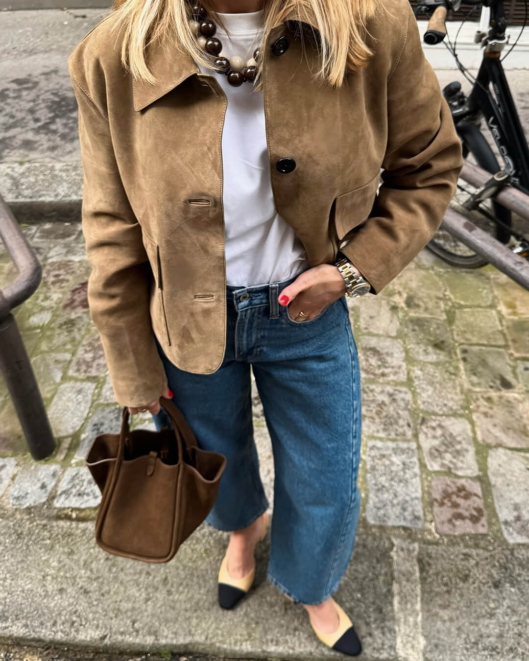 Veste en daim Elara