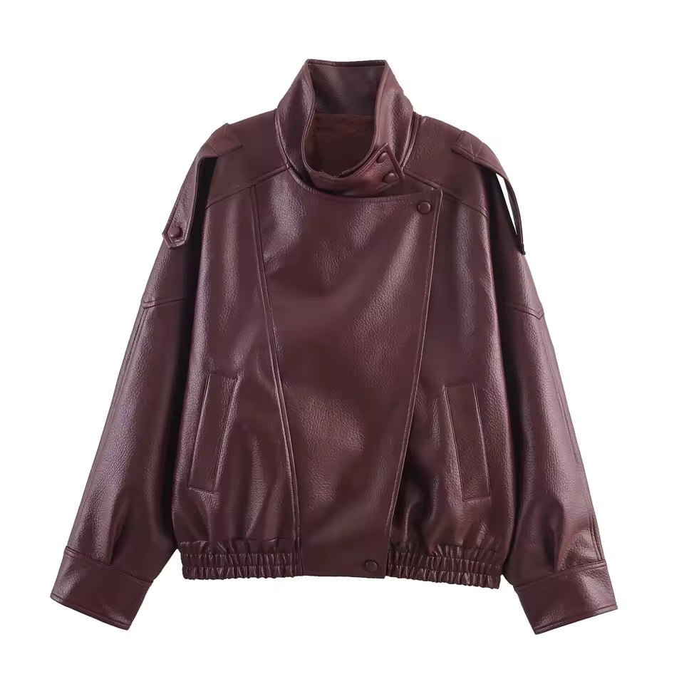 Veste Elena asymétrique à boutons et poches