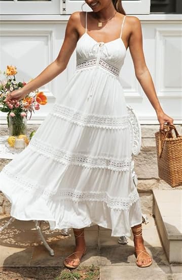 Robe longue d'été bohème sans manches Elena