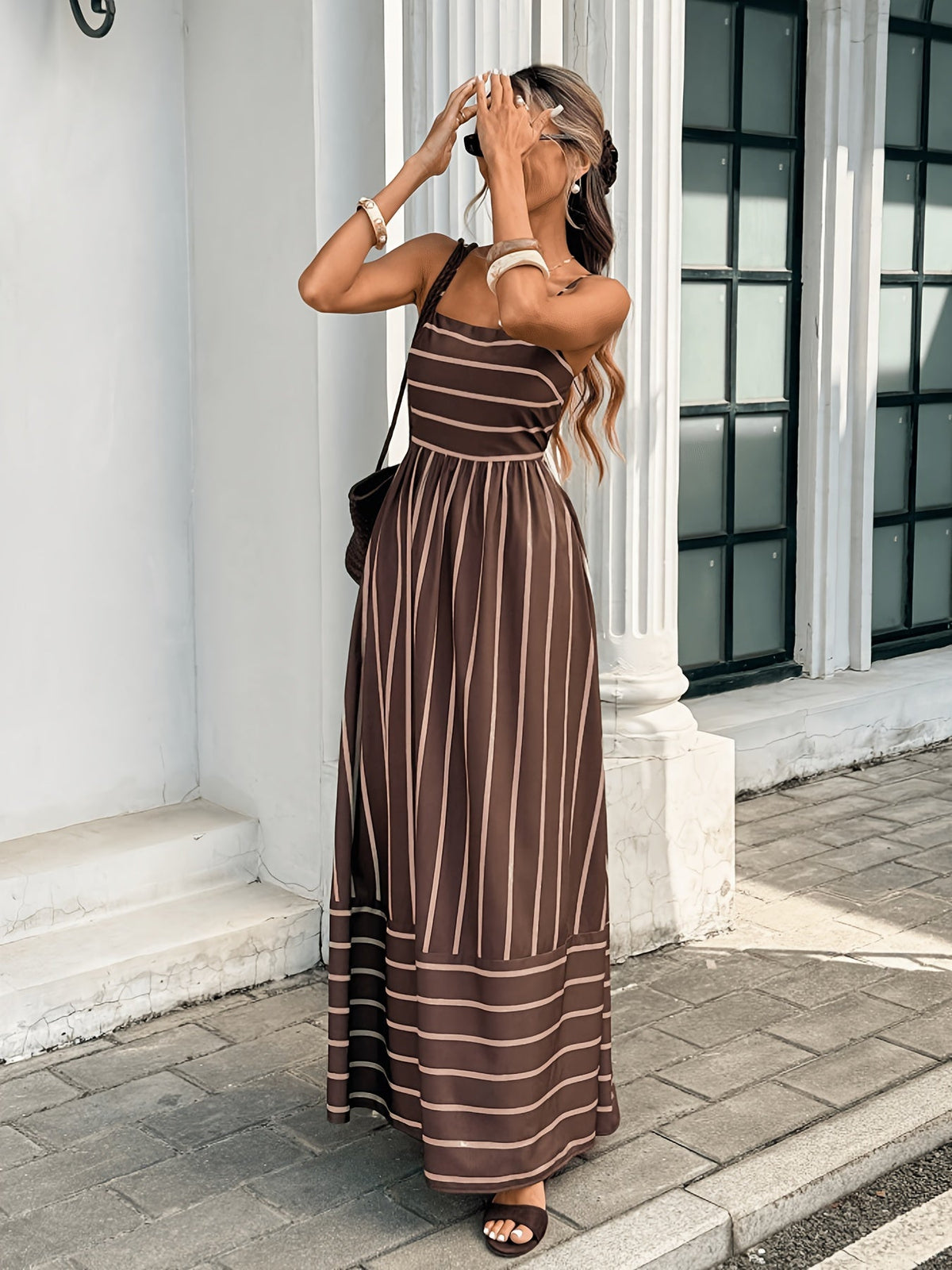 Robe nuisette rayée Elena en lin