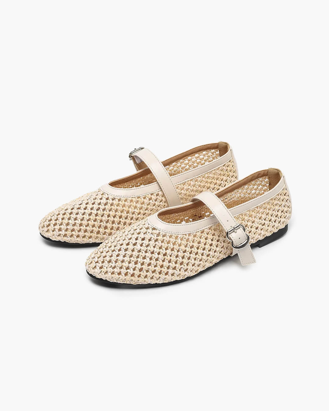 Mules plates tressées façon Mary Jane Eleni