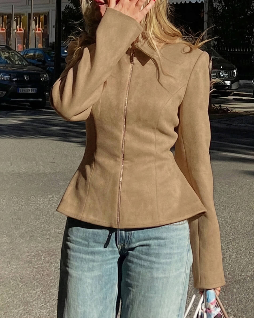 Veste en faux daim Ella