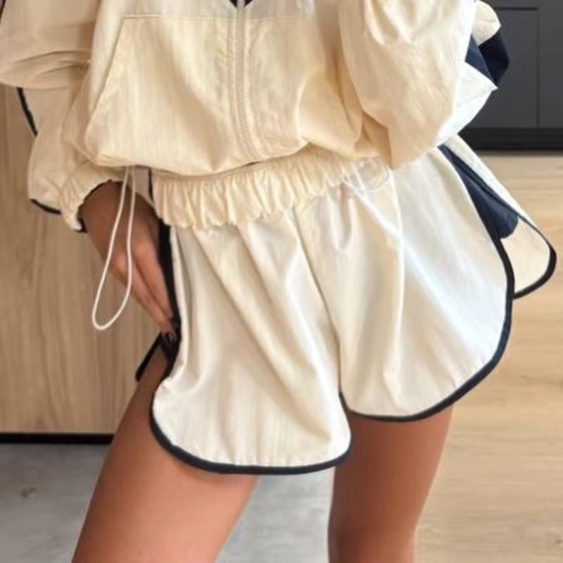 Ensemble coupe-vent et short à chevrons Ellen