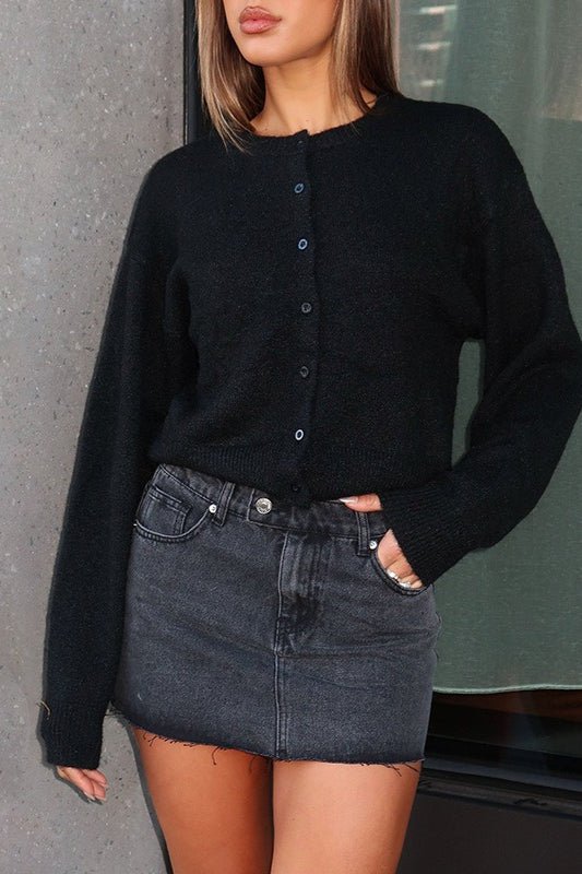 Cardigan en maille boutonné sur le devant Emilia
