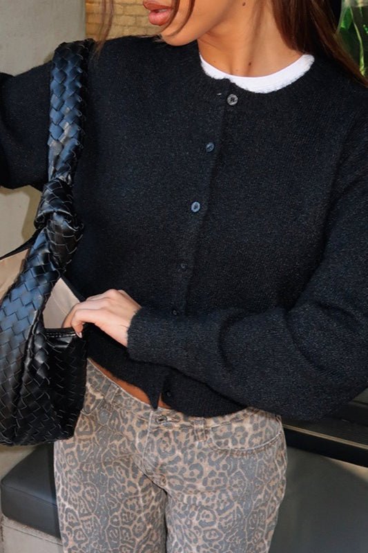 Cardigan en maille boutonné sur le devant Emilia