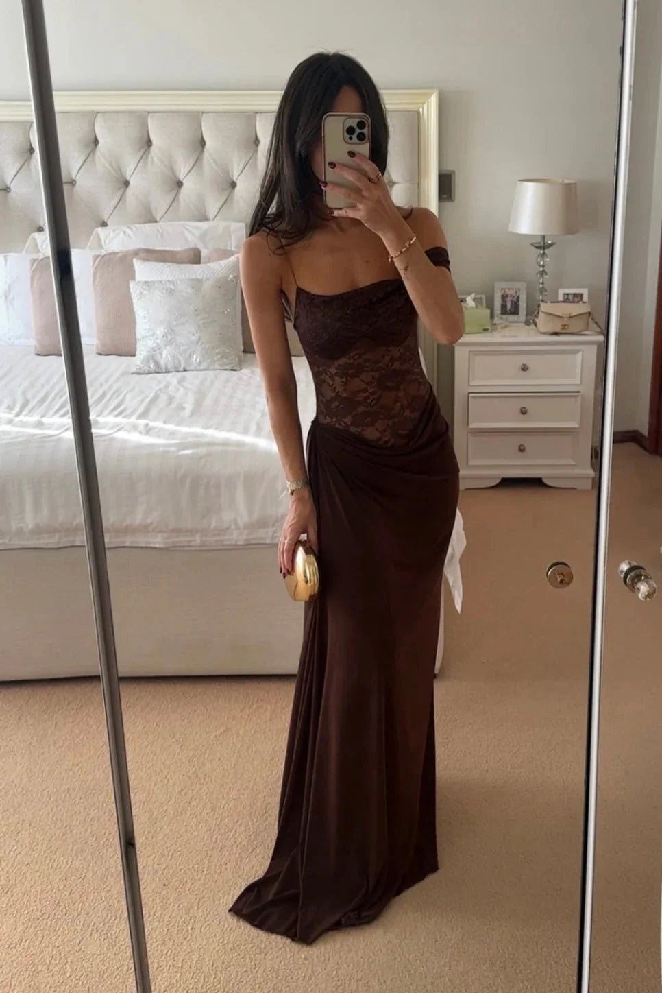 Robe longue d’été Emily en dentelle