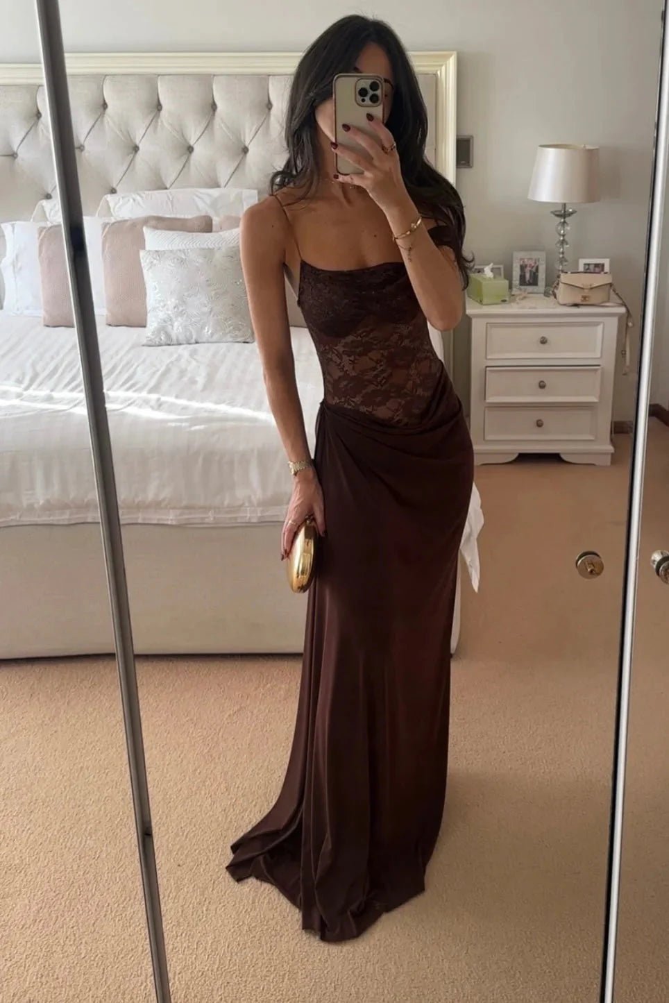 Robe longue d’été Emily en dentelle