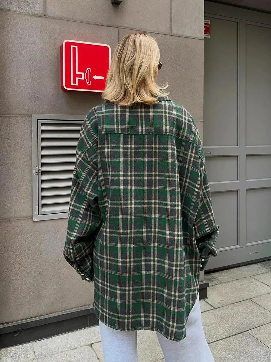 Blouse ample à carreaux Emma