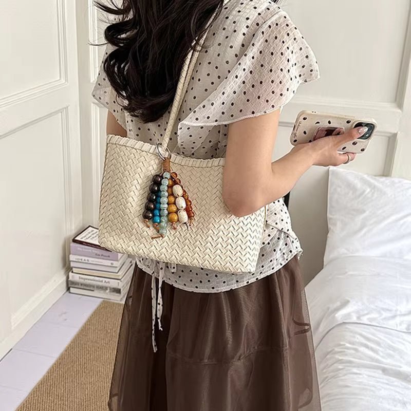 Emma Straw Woven Tote Bag