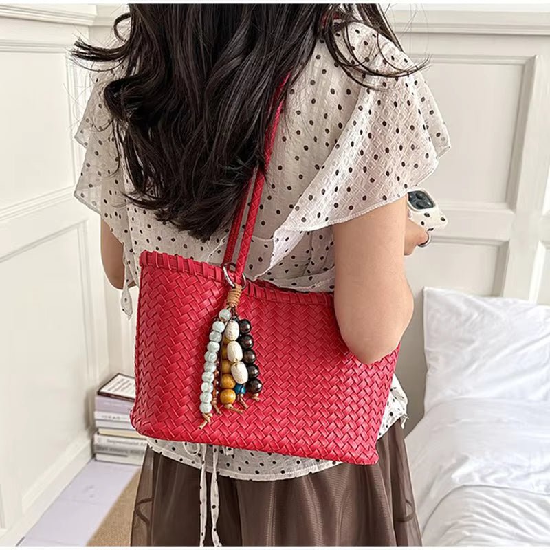 Emma Straw Woven Tote Bag