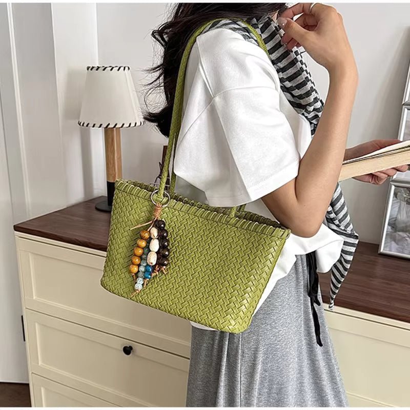 Emma Straw Woven Tote Bag