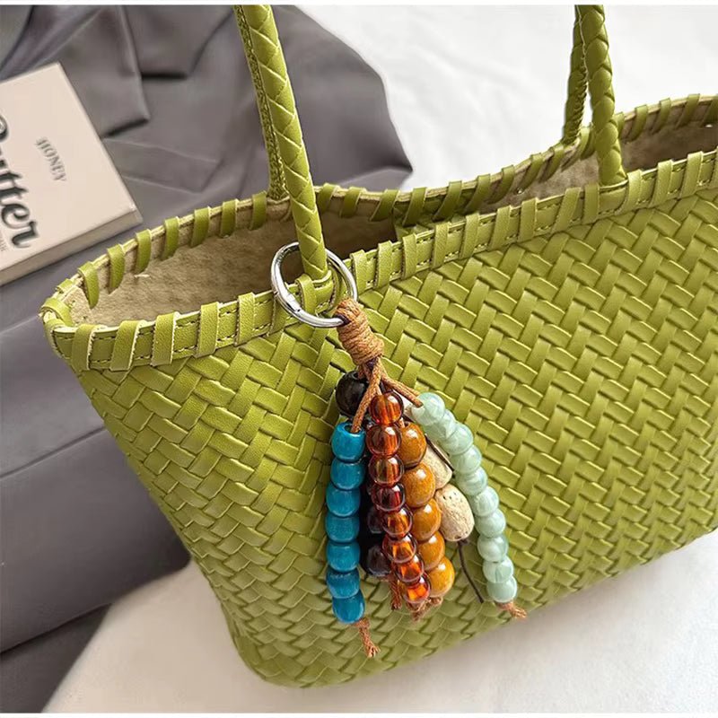 Emma Straw Woven Tote Bag