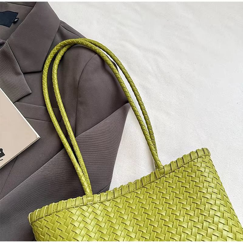 Emma Straw Woven Tote Bag