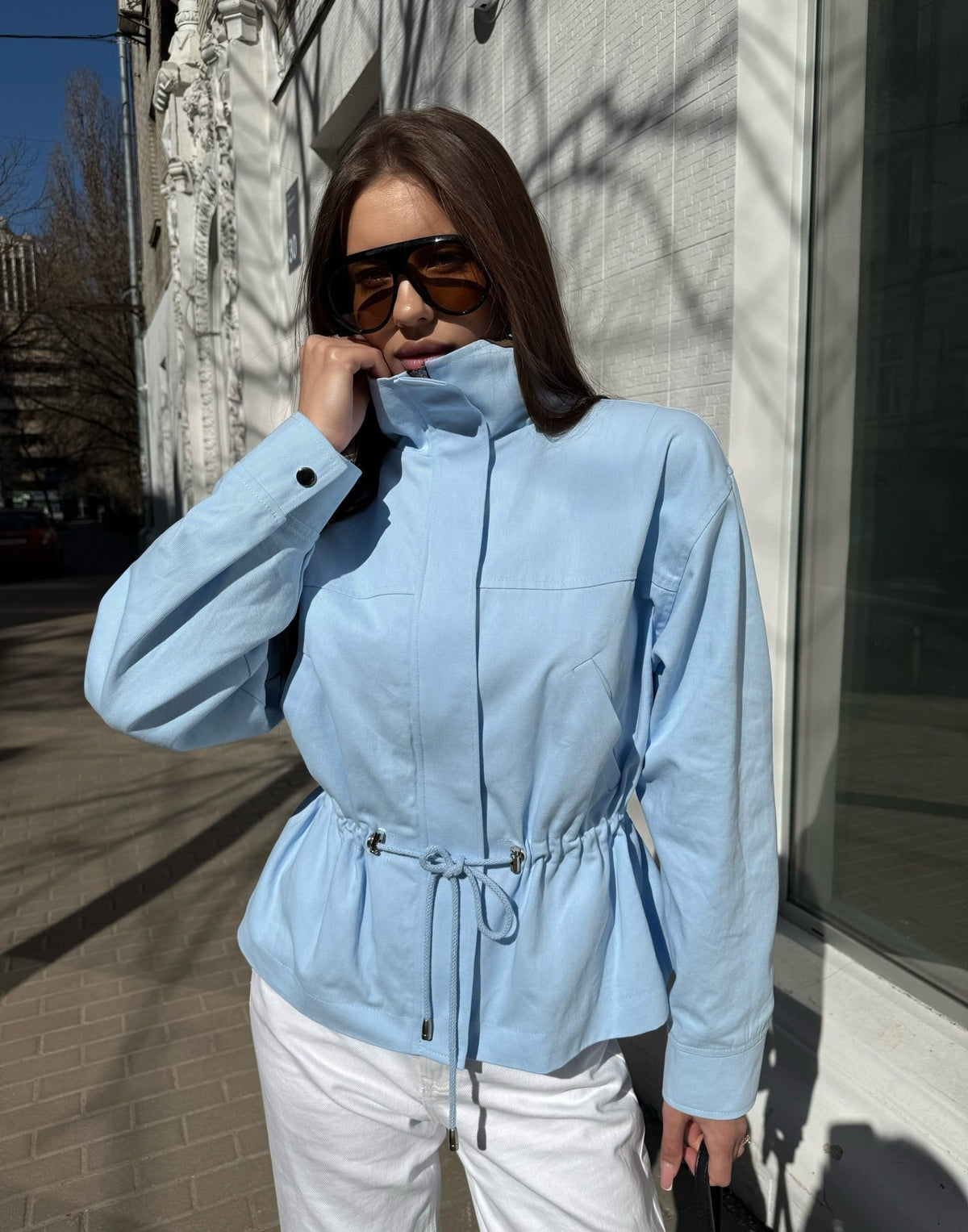 Veste Esther à col montant