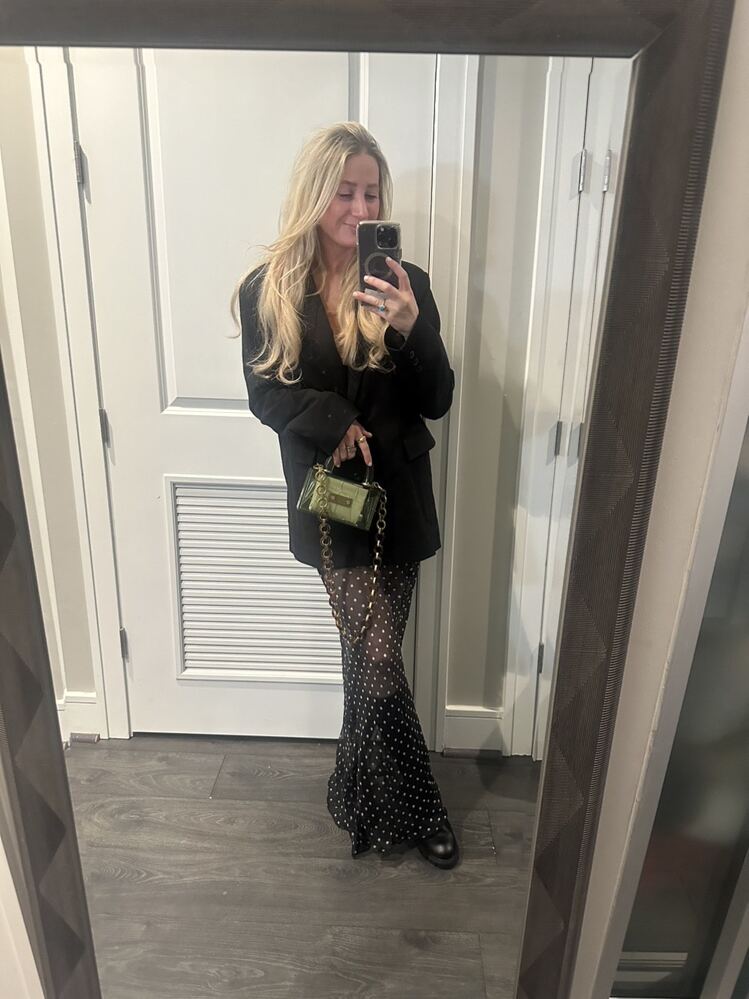 Jupe longue à pois Eva