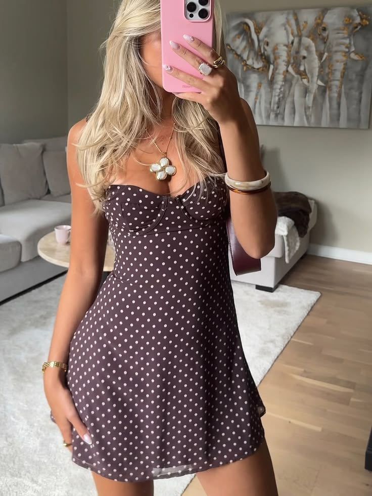 Robe courte en mesh à pois Eva