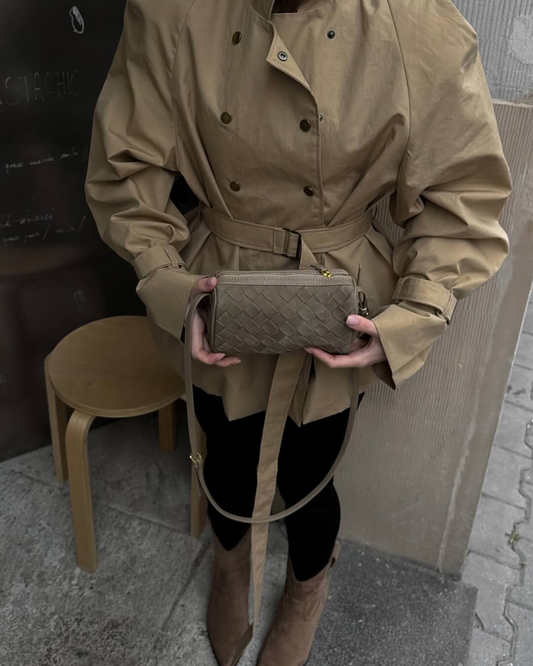 Sac en daim tressé Eva