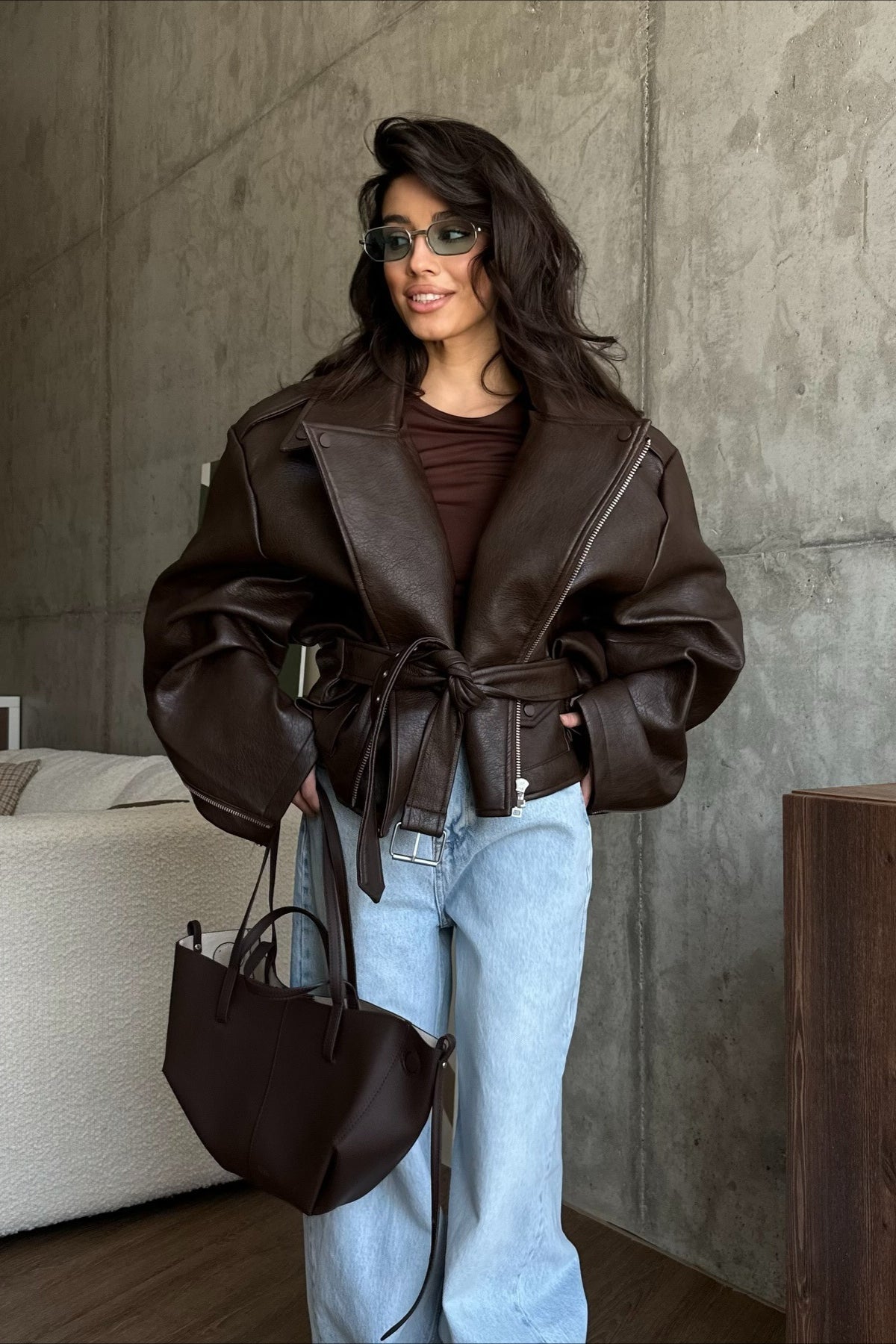 Veste Evita en cuir vegan
