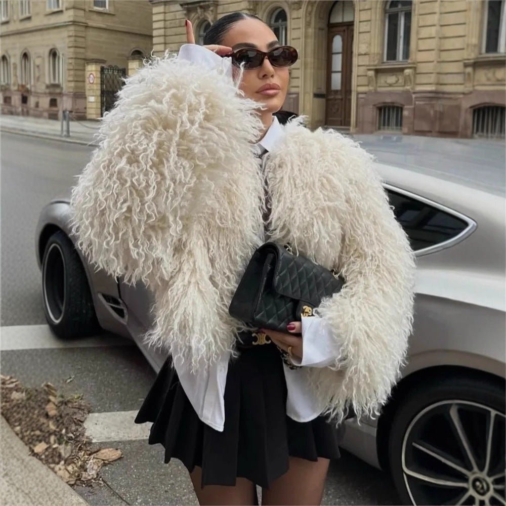 Veste duveteuse en fausse fourrure