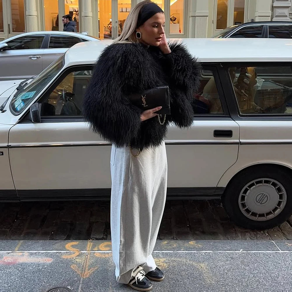 Veste en fausse fourrure