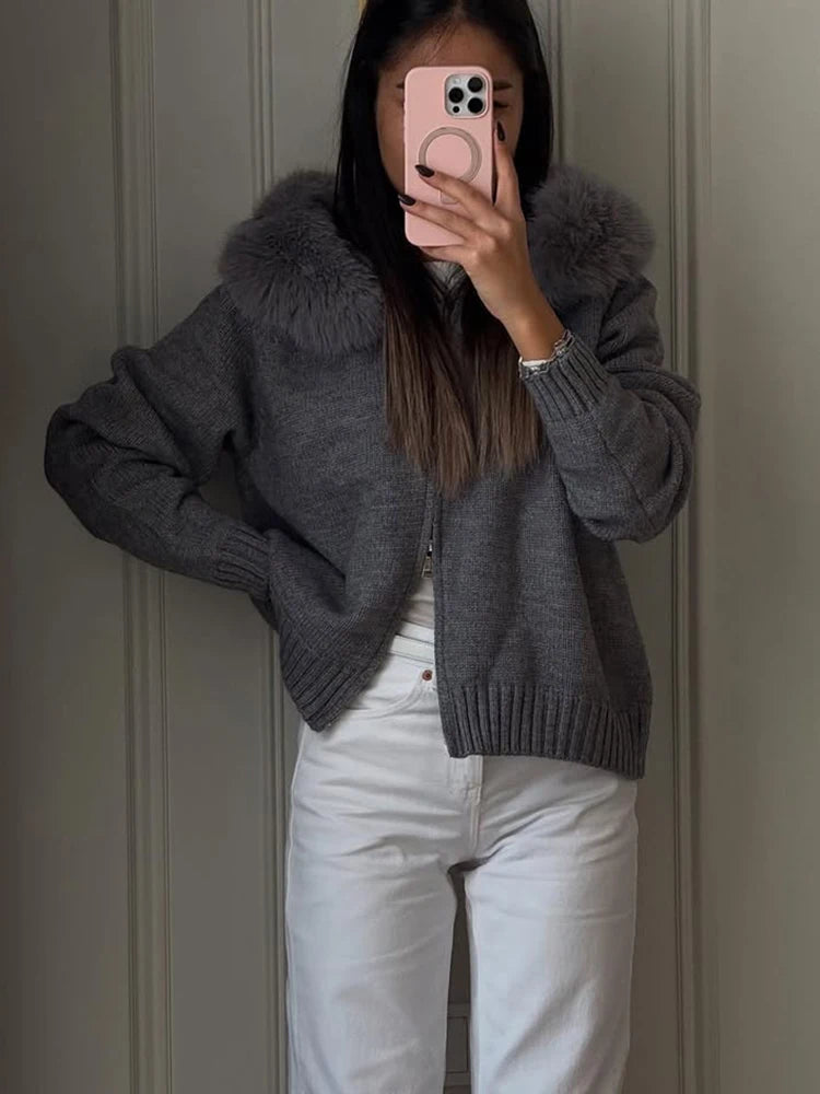 Gilet oversize en fausse fourrure