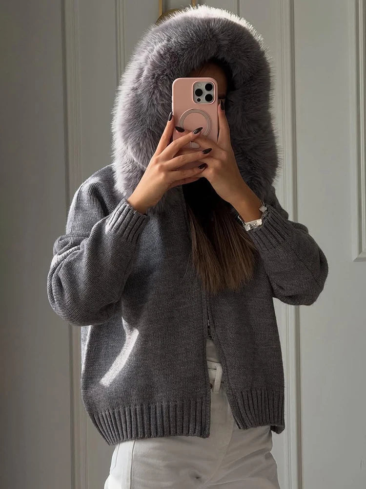 Gilet oversize en fausse fourrure
