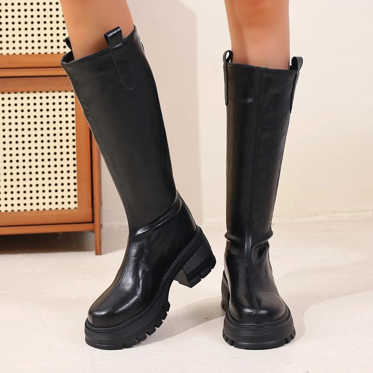 Bottes Feliz en cuir à hauteur du genou