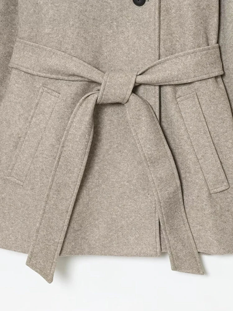 Manteau Felly en fausse laine avec ceinture
