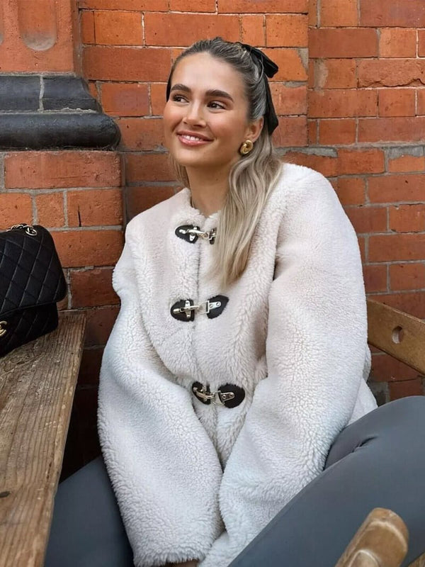 Veste en peau lainée Felyn