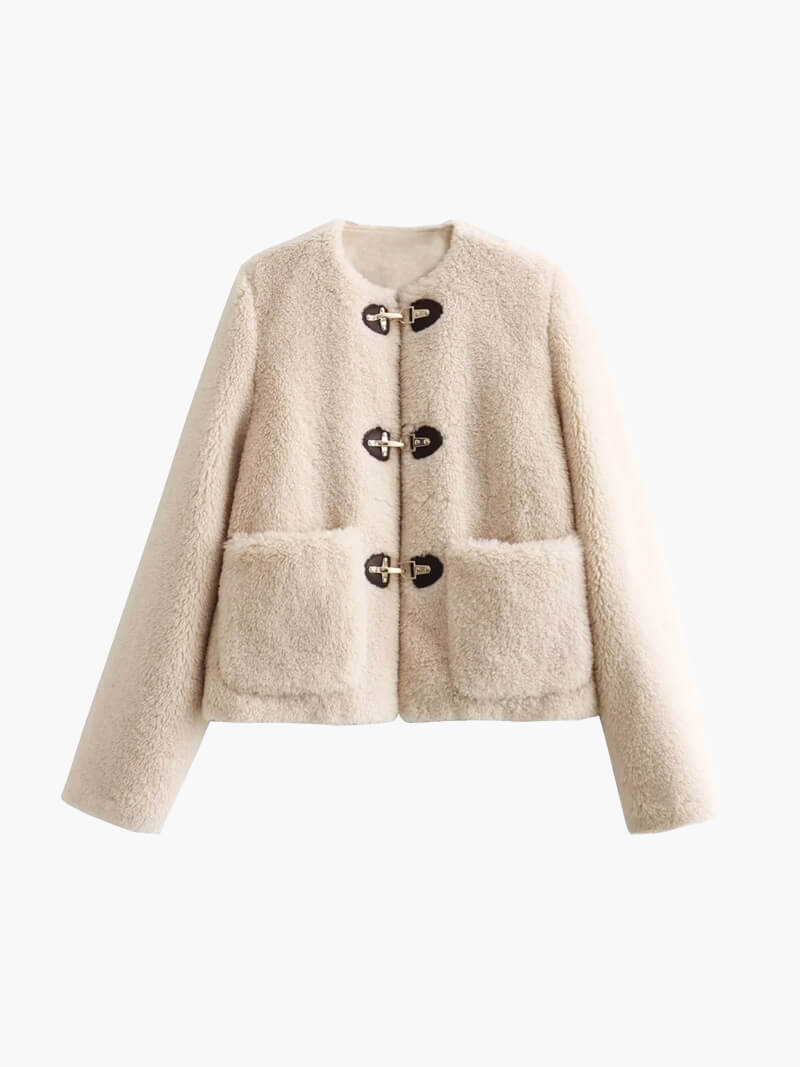 Veste en peau lainée Felyn
