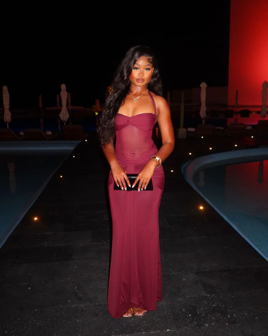 Robe maxi dos nu Fenella